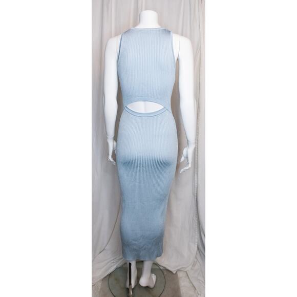 SIGNIFICANT OTHER Sofia Knit Cut-Out Back Midi Dress in Sky Blue NWT US 2 $218 - Picture 8 of 12